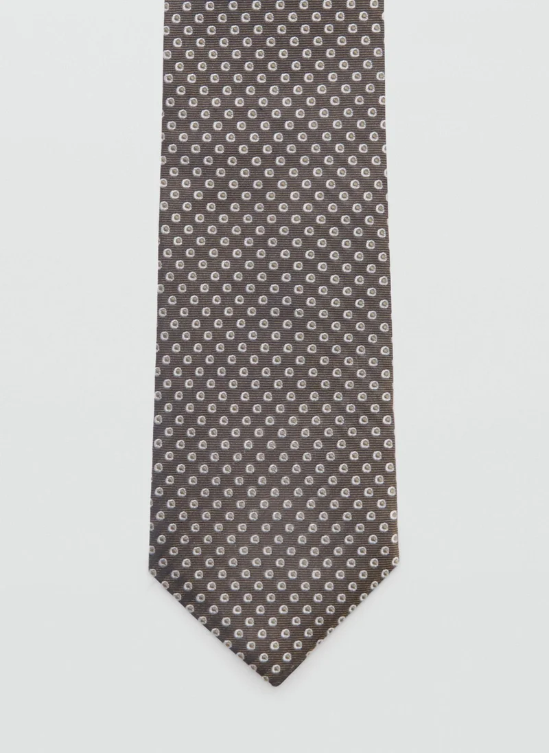 مانجو مان Geometric Patterned Silk Tie