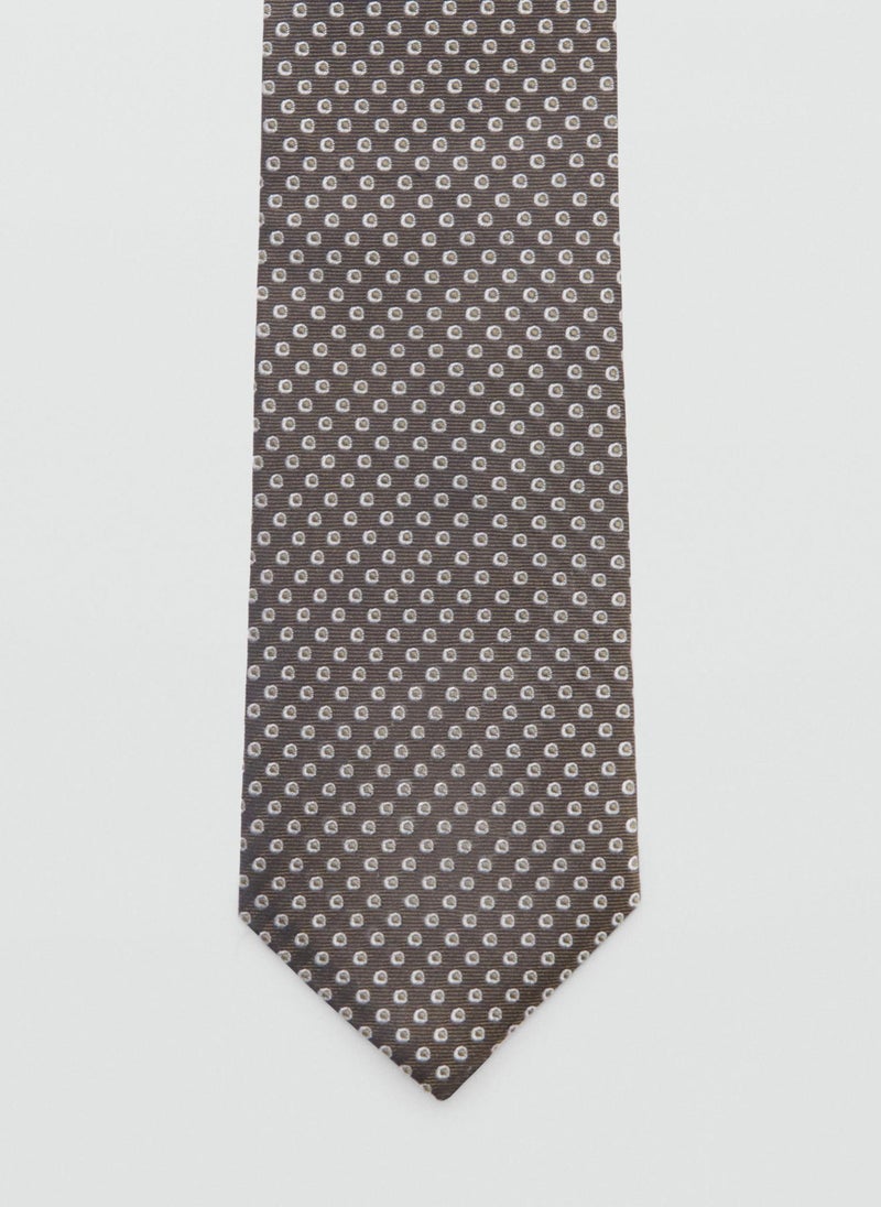 Mango Man Geometric Patterned Silk Tie  - Image 2