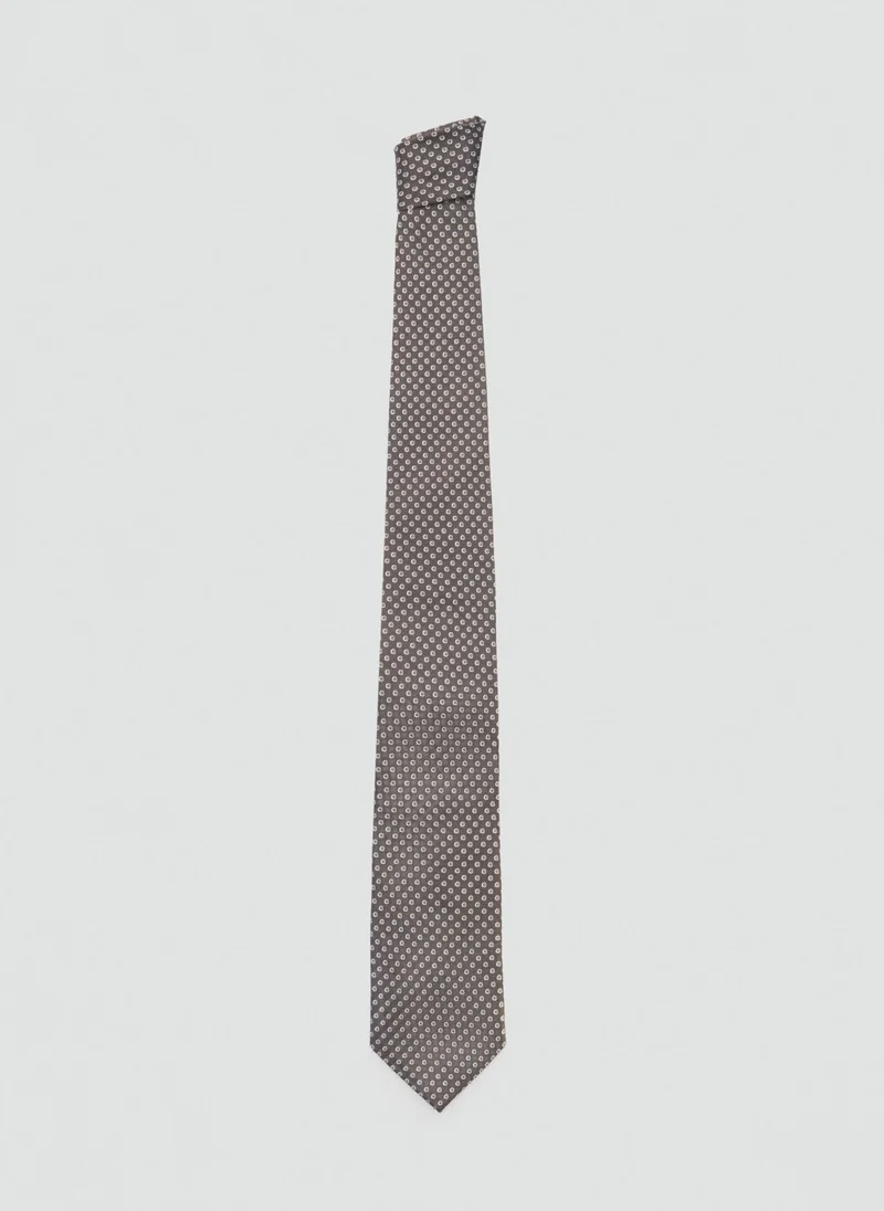 مانجو مان Geometric Patterned Silk Tie