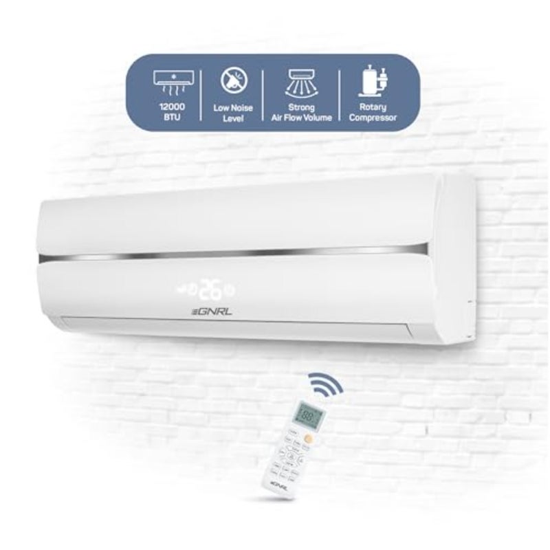 Split AC White 12000 BTU T1 Rotary R410a, EG12C, 2024 New Series Model, with 3M Pipe Kit, Golden Fin, Rotary, 1 Year Manufacturer Warranty, 1 Year Compressor Warranty - Image 2