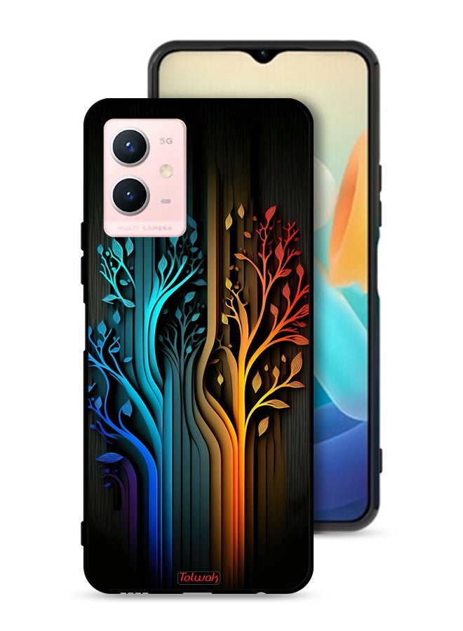 Tolwak Vivo Y33s 5G Protective Case Cover Tree Leaves Art - Image 1