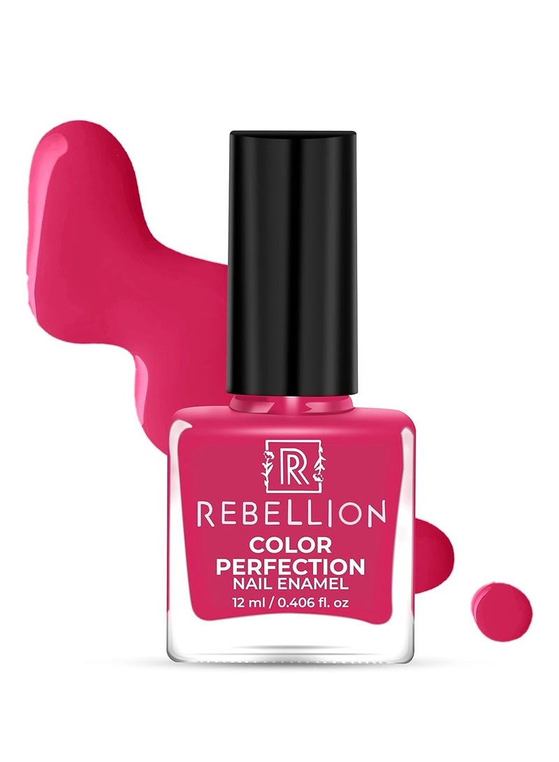 Rebellion Color Perfection Nail Enamel 12ml Fuchsia pink Fascinating Pink RG20 - Image 1