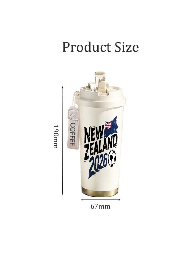 FIFA 520ml World Cup Printed Stainless Steel Insulated Water Bottle Double Wall Vacuum Thermal Flask Leakproof Cup for Hot & Cold Drinks - Image 2