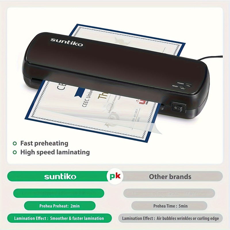 Black 4 In 1 Thermal Laminating Machine Quick Preheating Fast Lamination For A4 A5 A6 Home Office School Use - Image 5