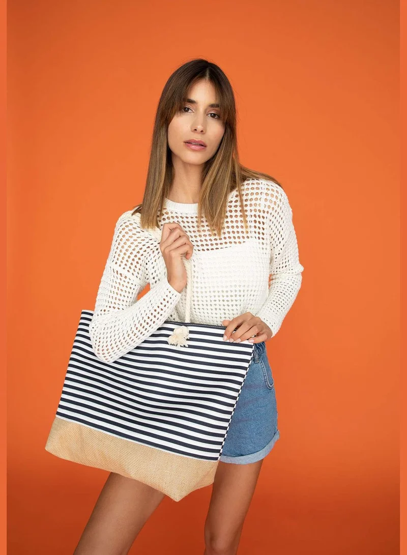 DeFacto Striped Big Beach Bag