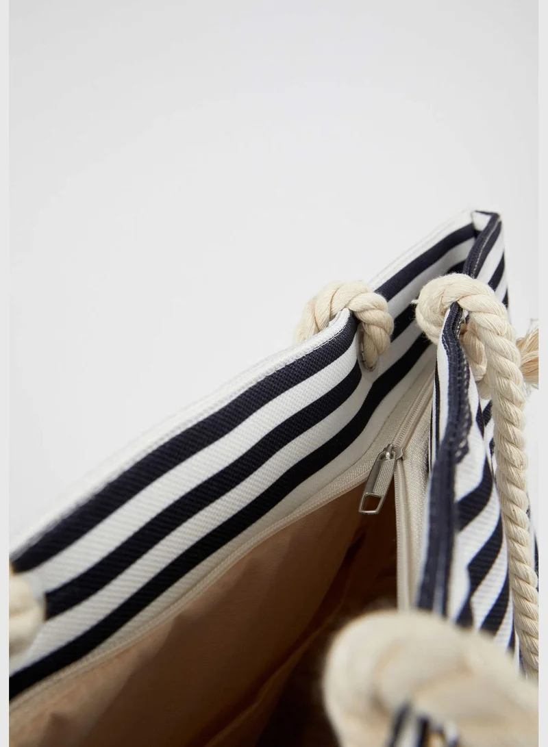DeFacto Striped Big Beach Bag