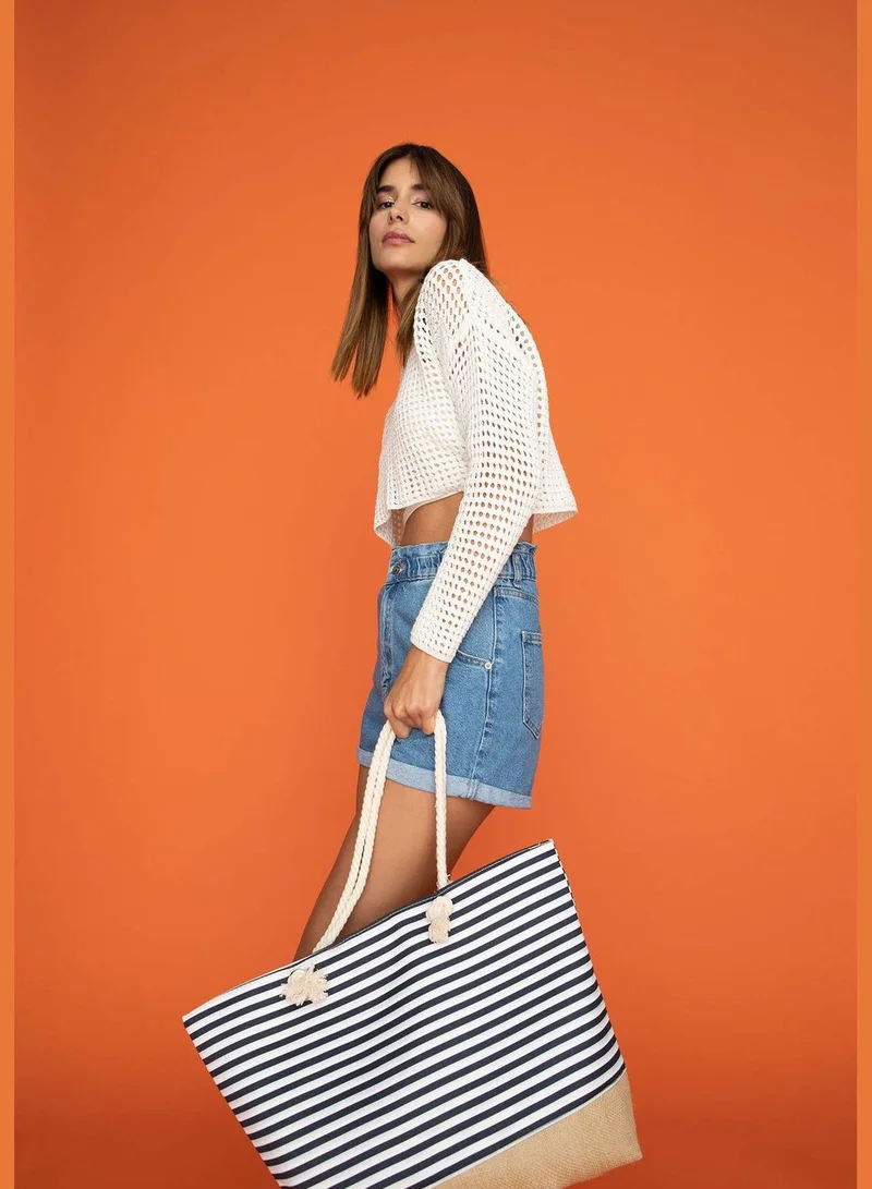 DeFacto Striped Big Beach Bag