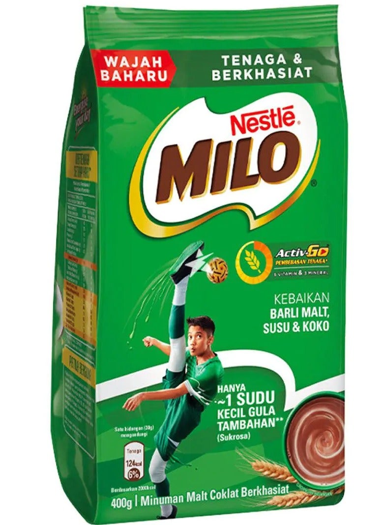 مسحوق مشروب ميلو الأصلي بنكهة الشوكولاتة والشعير 400 غرام - Image 1