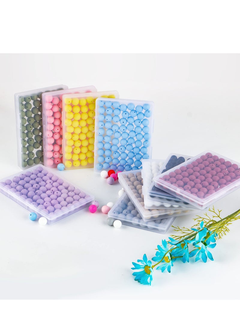 SYOSI 100Pcs Silicone Beads 15mm White Silicone Beads Bulk for Keychain, Pens, Necklace, Bracelet - Safe, Durable, Easy to Clean  - Image 3