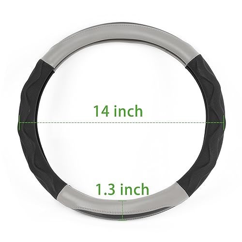 10L0L Golf Cart Steering Wheel Cover for Yamaha, Club Car DS & Precedent, 14 Inch Black Gray - Image 5