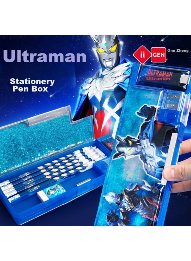 One Is Yizheng Pencil Case, Stationery, High-quality Ultraman Multifunctional Large-capacity Storage Pencil Box, Gift For Boys, Students, Kindergarten, Holidays, Ultraman Tegar Magnetic Yz7161 - Image 3