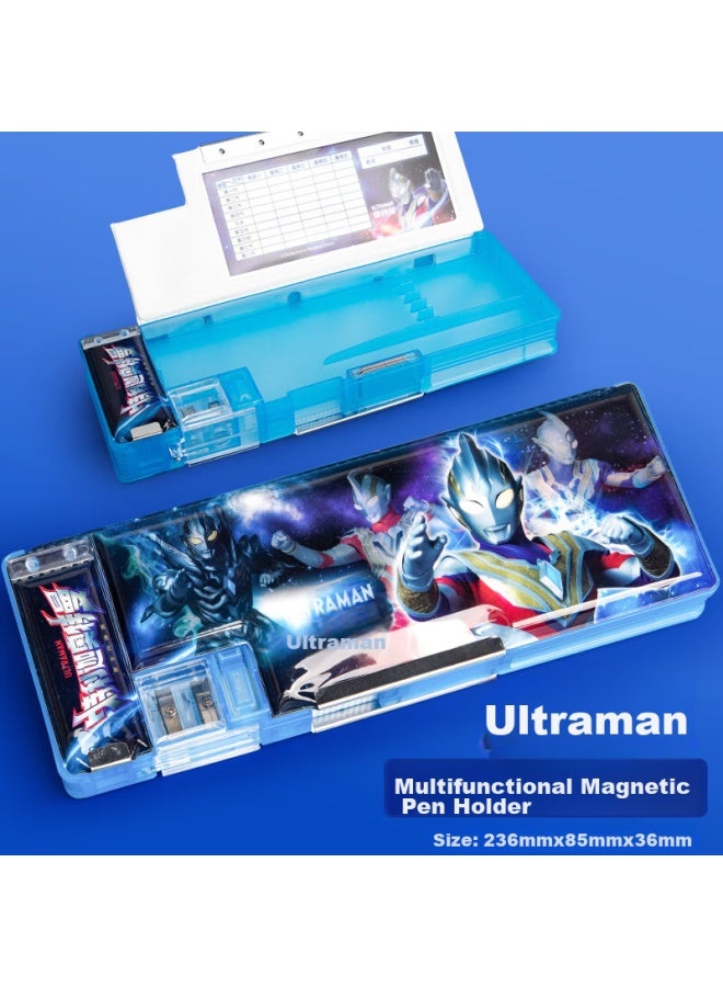 One Is Yizheng Pencil Case, Stationery, High-quality Ultraman Multifunctional Large-capacity Storage Pencil Box, Gift For Boys, Students, Kindergarten, Holidays, Ultraman Tegar Magnetic Yz7161 - Image 4