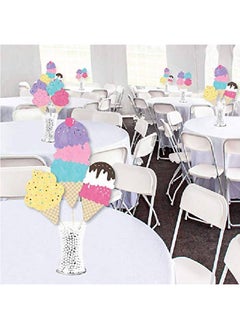 Big Dot of Happiness Scoop Up The Fun Ice Cream Sprinkles Party Centerpiece Sticks Showstopper Table Toppers 35 Pieces  - Image 2