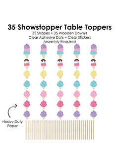 Big Dot of Happiness Scoop Up The Fun Ice Cream Sprinkles Party Centerpiece Sticks Showstopper Table Toppers 35 Pieces  - Image 5