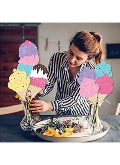Big Dot of Happiness Scoop Up The Fun Ice Cream Sprinkles Party Centerpiece Sticks Showstopper Table Toppers 35 Pieces  - Image 3