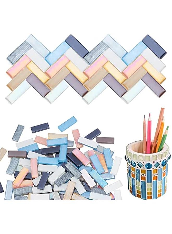 FYLX Bulk Rectangular Gl Mosaic Set for DIY Home Decoration  Colorful Translucent Tiles Coaster 70 - Image 1