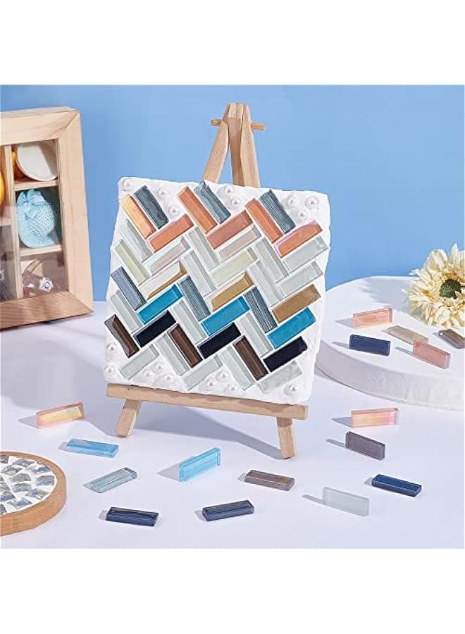FYLX Bulk Rectangular Gl Mosaic Set for DIY Home Decoration  Colorful Translucent Tiles Coaster 70 - Image 2