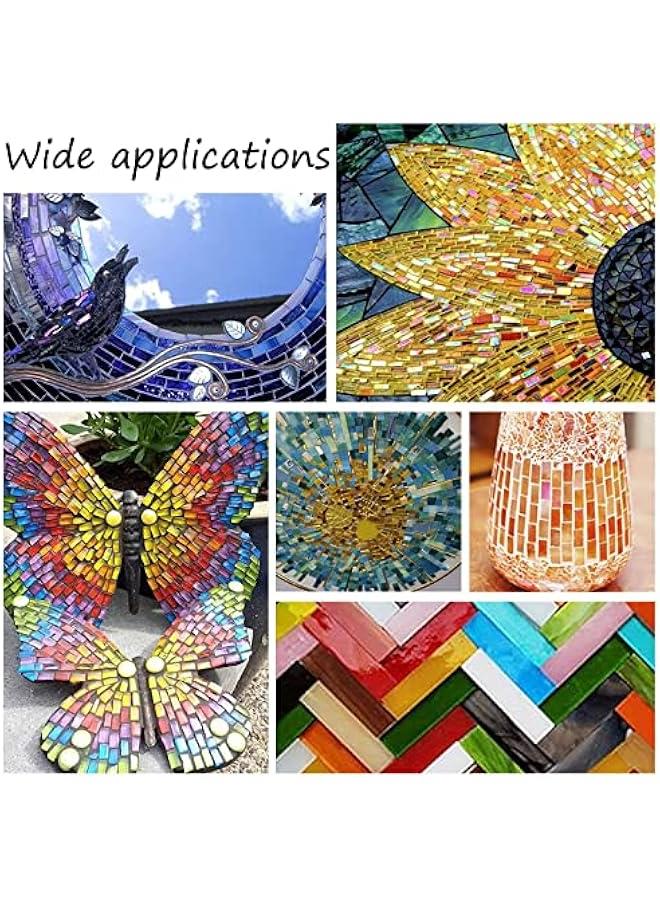 FYLX Bulk Rectangular Gl Mosaic Set for DIY Home Decoration  Colorful Translucent Tiles Coaster 70 - Image 3