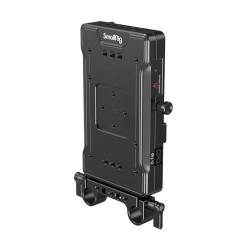 SmallRig V Mount Battery Adapter Plate with PD 65W USB-C Quick Charger, QC protocol USB-A, D-TAP, 8V & 12V DC Port, 15 mm Rod Clamp and Light Indicator, for Camera, Monitor, Transmitter, Phone - 3203B - Image 1