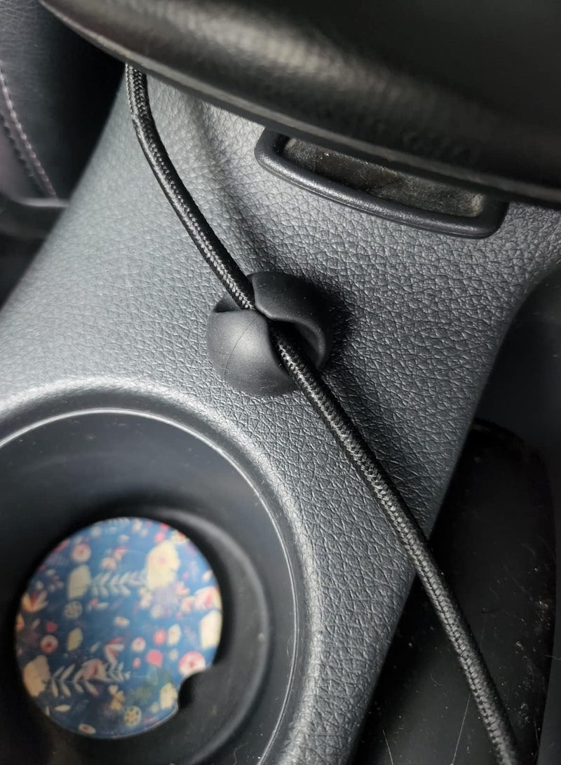 Fasola 16 Pack Silicone Cable Organizer, Self-Adhesive Cord Holders, Secure and Neat Cable Management for Home and Office (Black) - Image 5