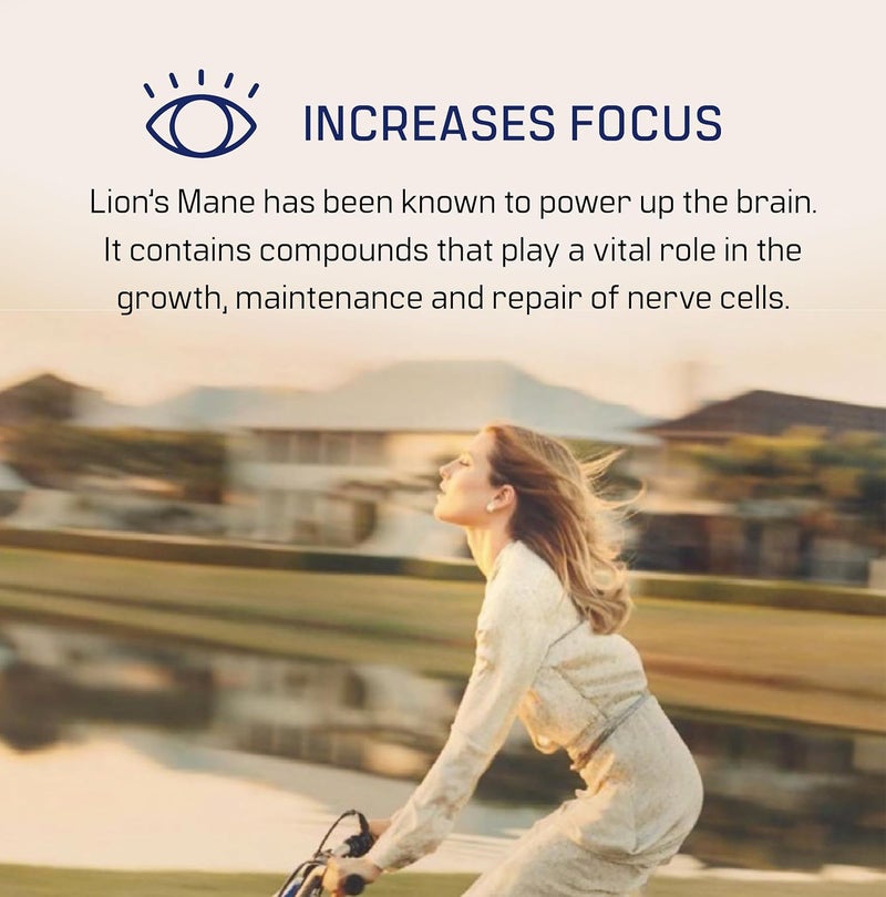 DIRTEA Lions Mane Mushroom Powder | 100% Organic | Vegan | Non GMO | Cognitive Function Support and Memory Booster Nootropic - Premium Lion's Mane Extract | Pouch 60g - 30 Day Serving - Image 2