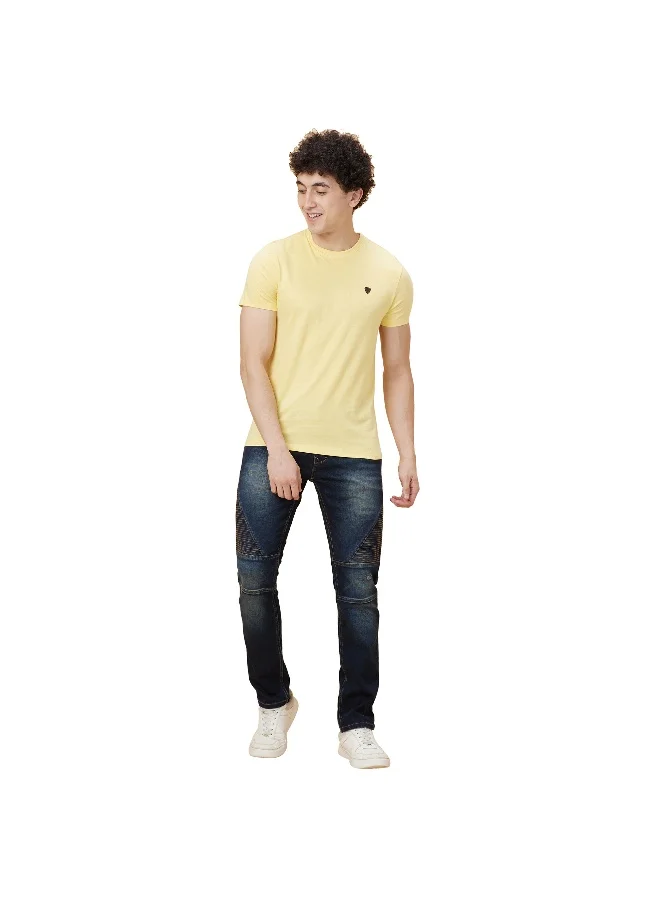 Being Human Mens Lemon Round Neck Short Sleeve T-Shirt