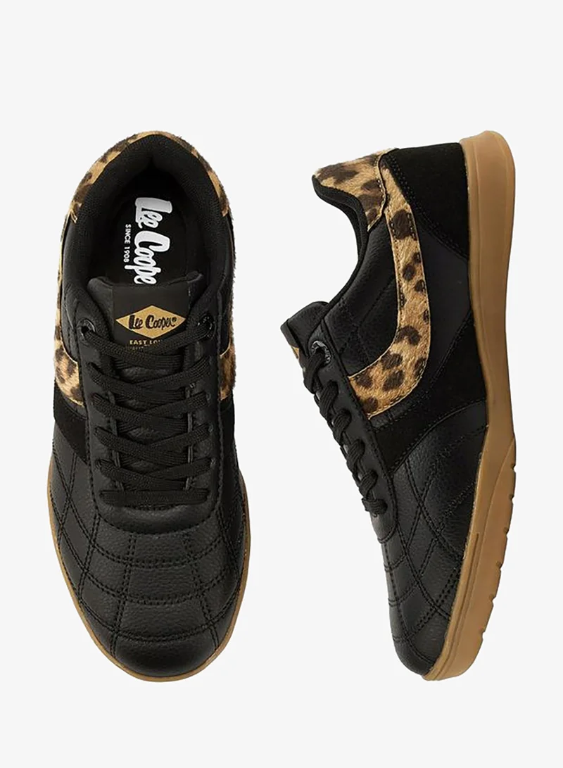 لي كوبر Women'S Animal Print Lace-Up Sneakers