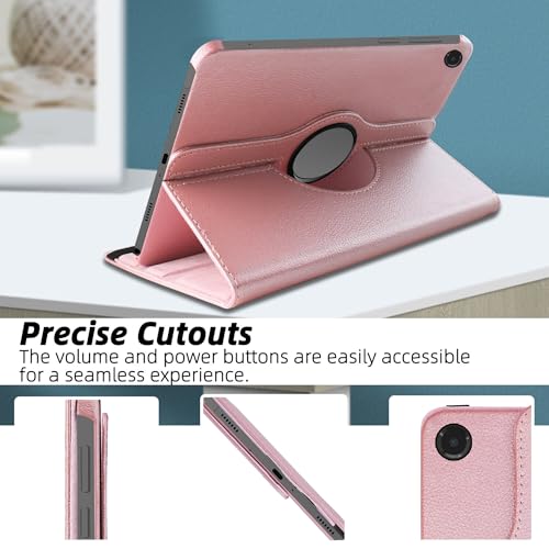 TGK 360 Rotatable Flip Cover for Samsung Galaxy Tab A11+ Plus 11 Inch 2025 Case/Galaxy Tab A9 Plus 2023 (Rose Gold) - Image 3