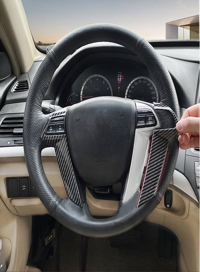 AEETUED Steering Wheel Trim Cover Frame Replacement Interior Accessories Fit for Honda Accord 2008 2009 2010 2011 2012 (Black no Button) - Image 4