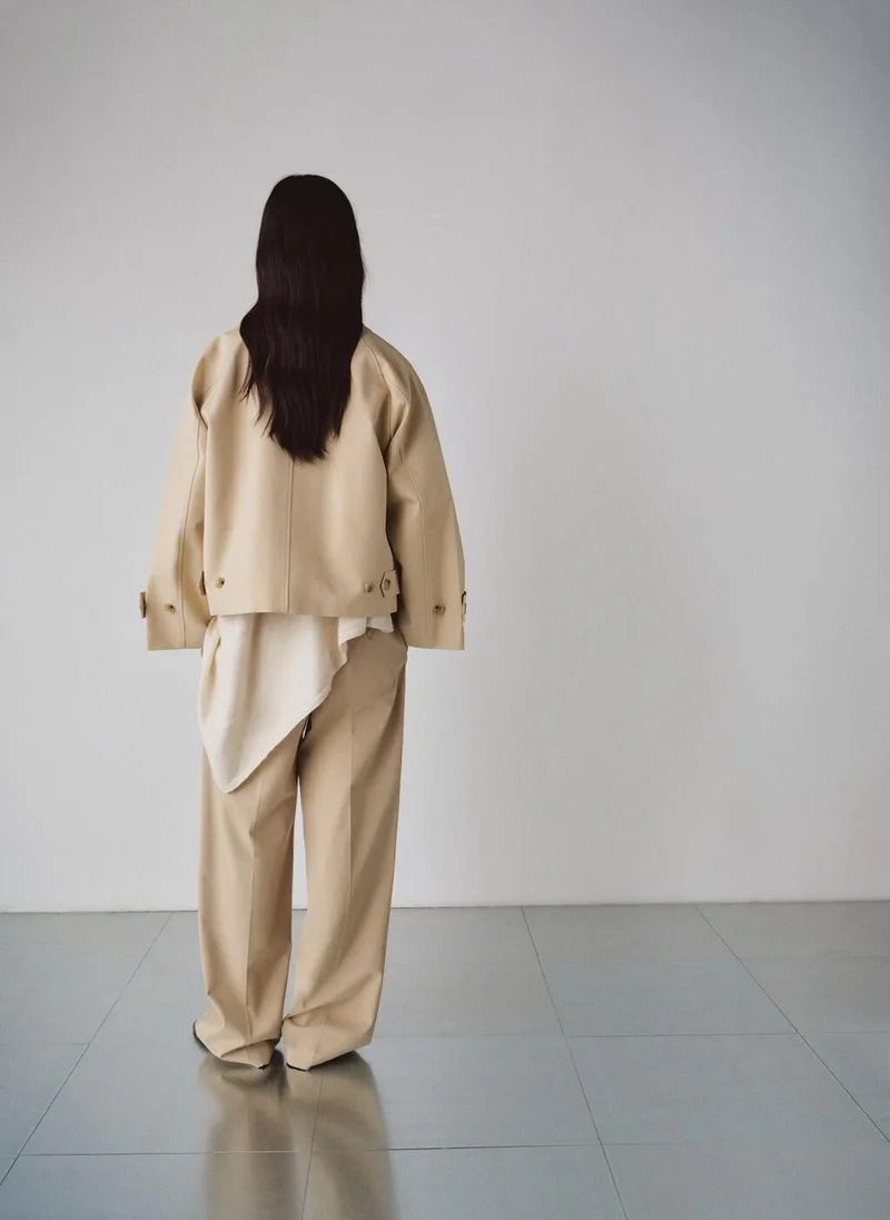 مانجو Oversized short trench