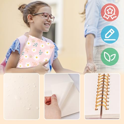 Koogel Sticker Collecting Book, Reusable Sticker Collecting Album Blank Sticker Storage Book 50 Sheets Release Paper for Sticker Keeper Holder A5 (Flower) - Image 2