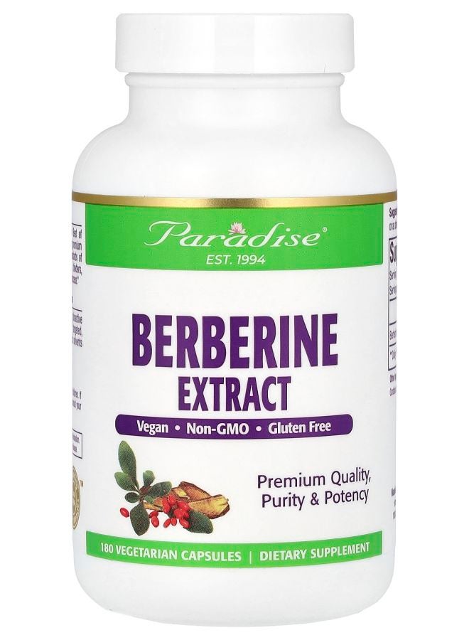 Paradise Herbs Berberine Extract 180 Vegetarian Capsules