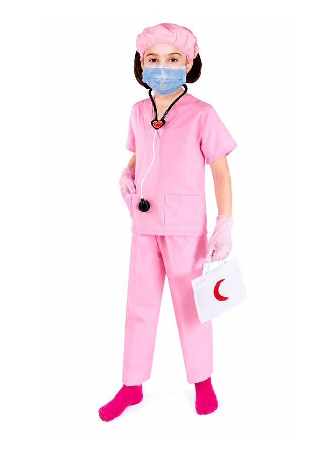 Toy Land Kids Surgeon Costume Set with Medical Accessories – Doctor Role Play Fancy Dress Outfit for Girls of age 12 to 13  years - Image 2