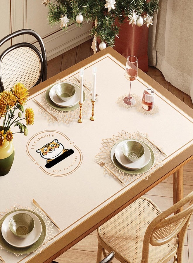 DD DEFINED DECO Defined Deco Gold Placemats & Coasters Set of 18, 15" Vinyl Table Mats, Round Placemats Bulks,Gold Plates Chargers Round Dining Place Mats for Christmas,Thanksgiving - Image 2