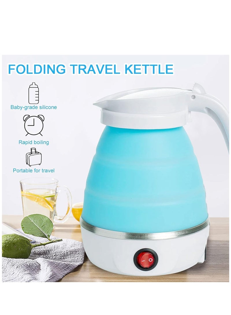 ELTRAZONE Portable Folding Electric Kettle Fast Boiling Foldable Electric Kettle for Travel Food Grade Silicone Boil Dry Protection Electric Kettle with Separable Power Cord for Hiking Camping - Image 5