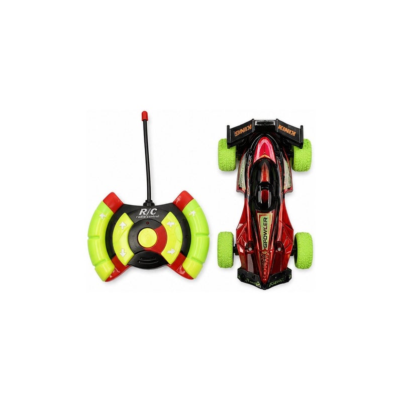 Remote Control Racing Car Toy, Red and Black with Green Wheels, RC Formula Car with Controller - Image 2