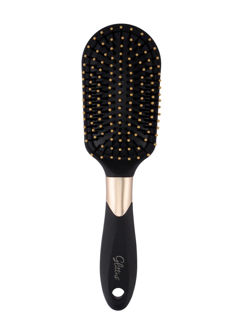 Glitters - Hair Brushes for Men Women, Hole Design Hair Blow Drying Styling Brush Curve Brush Barber Brush for Long, Thick, Thin, Curly Hair, Slicked-back Hair - Image 1
