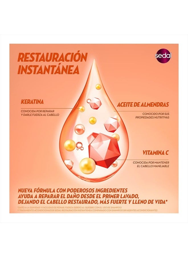 Sedal S.O.S. Reconstruccion Estructural Con Bio Keratina Crema Para Peinar (Styling Hair Cream Structural Reconstruction) 300 ml - Image 5