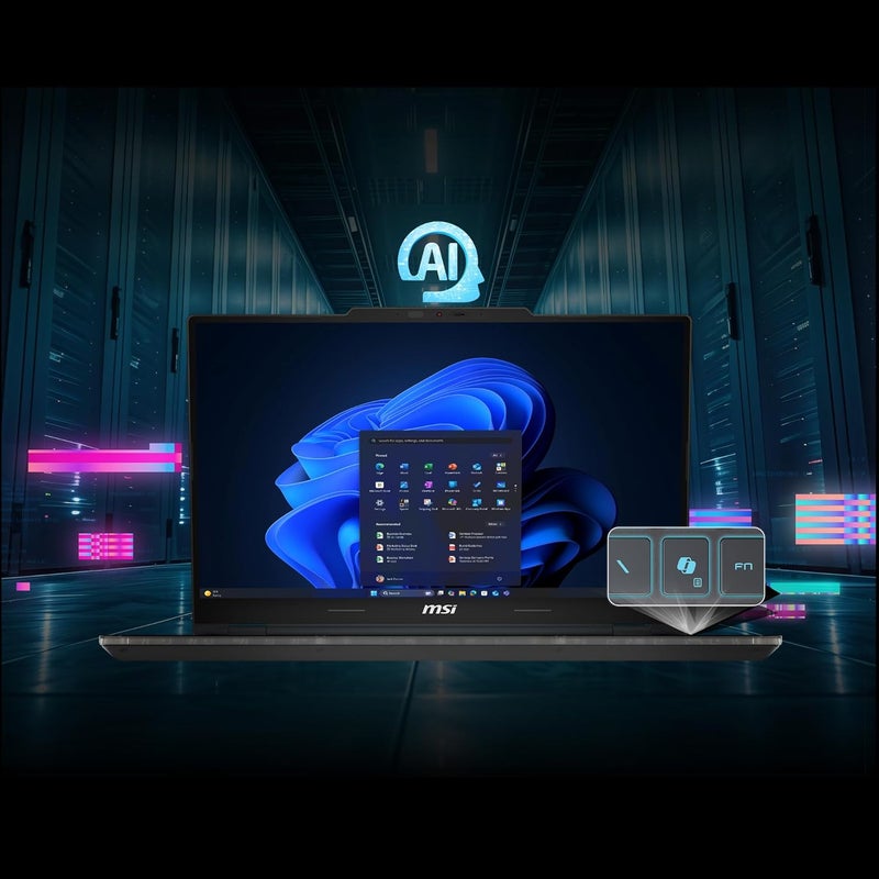 إم اس أي Cyborg 15 (2025) Gaming Laptop Intel Core i7-13620H,15.6 Inch FHD 144Hz, 8GB Nvidia RTX 5050, 16GB RAM, 1TB SSD Windows 11 Home, English Keyboard, Translucent Black english Translucent Black - Image 5