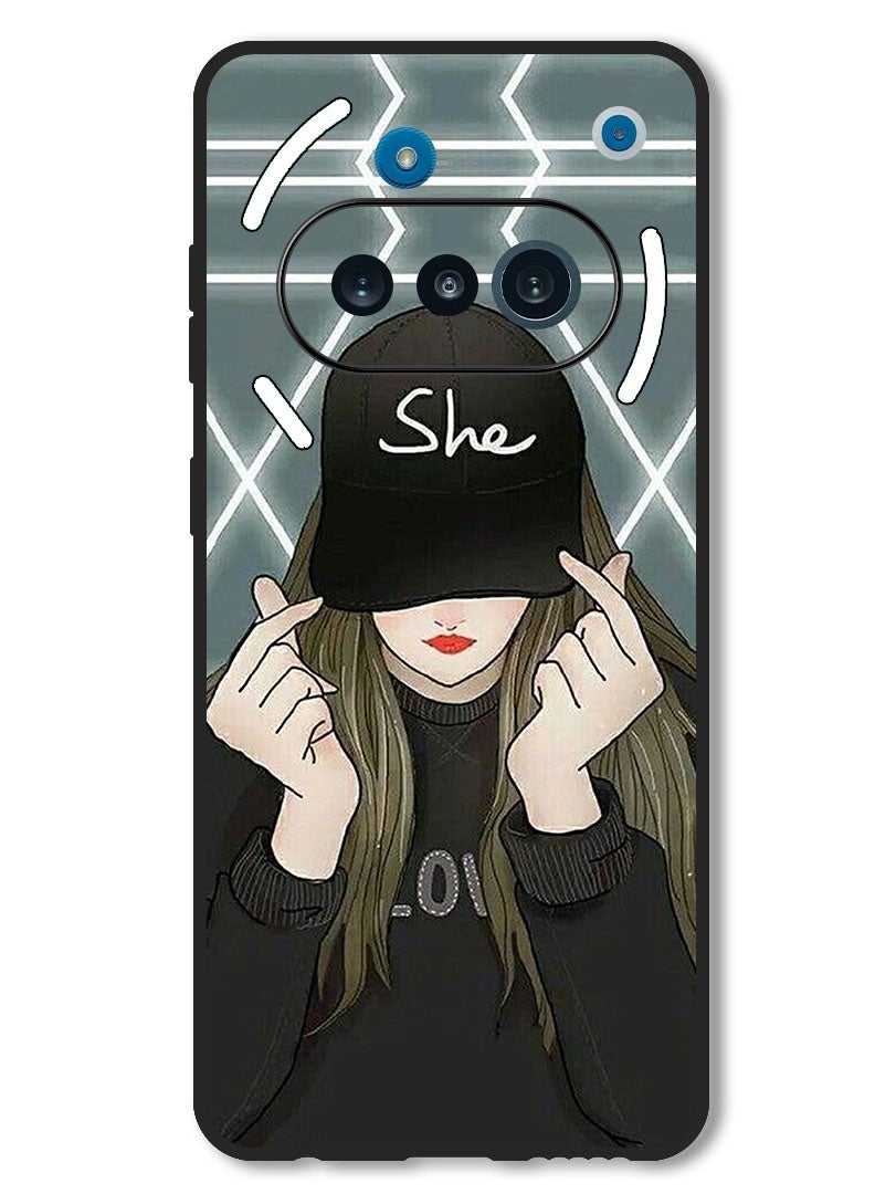 Theodor Case Compatible with Nothing Phone 3a Protection Shockproof Bumper Cover She On Cap - Image 1