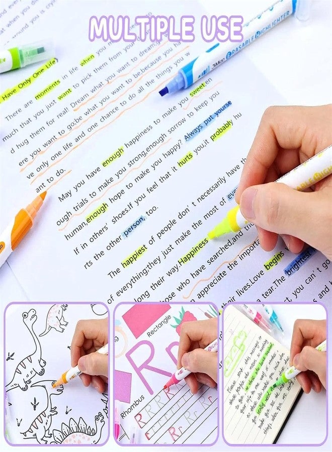 KRYTONE®Erasable Liquid Highlighters - Creative Portable Dual Head Soft Writing Highlighters for Students Taking Notes, Journal - Image 3
