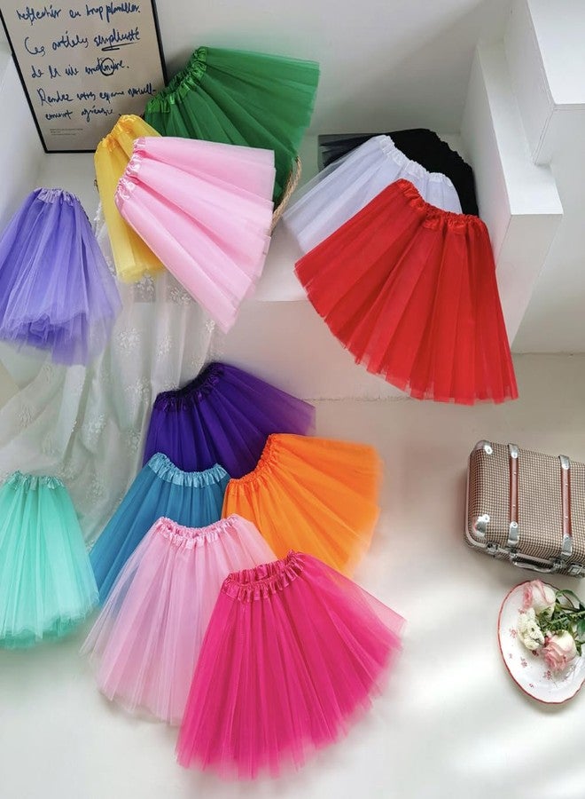 BGFKS 5 Pack Tutu Skirt for Girl Ballet Dance Costume Dress Up Princess Party Girl Tutus with Butterfly Hairbows. Pink - Image 4