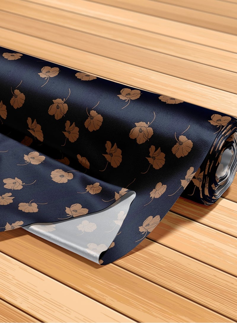 فيلاتو Ø¬Ù„Ø§Ø¨ÙŠØ© Ù…Ø®ÙˆÙŠØ± Ø¨ØªØµÙ…ÙŠÙ… Ø²Ù‡ÙˆØ± Ø¨Ø§Ù„Ù„ÙˆÙ† Ø§Ù„Ø£Ø³ÙˆØ¯ ÙˆØ§Ù„Ø¨Ù†ÙŠ Ù…Ù† Ù‚Ù…Ø§Ø´ Ø­Ø±ÙŠØ± Ø§Ù„Ù„ÙŠÙ„ Ø¹Ø±Ø§Ù…Ù†ÙŠ Ø¨Ø§Ù„ÙŠØ§Ø±Ø¯Ø©ØŒ Ø¹Ø±Ø¶ 58 Ø¨ÙˆØµØ© - Image 5