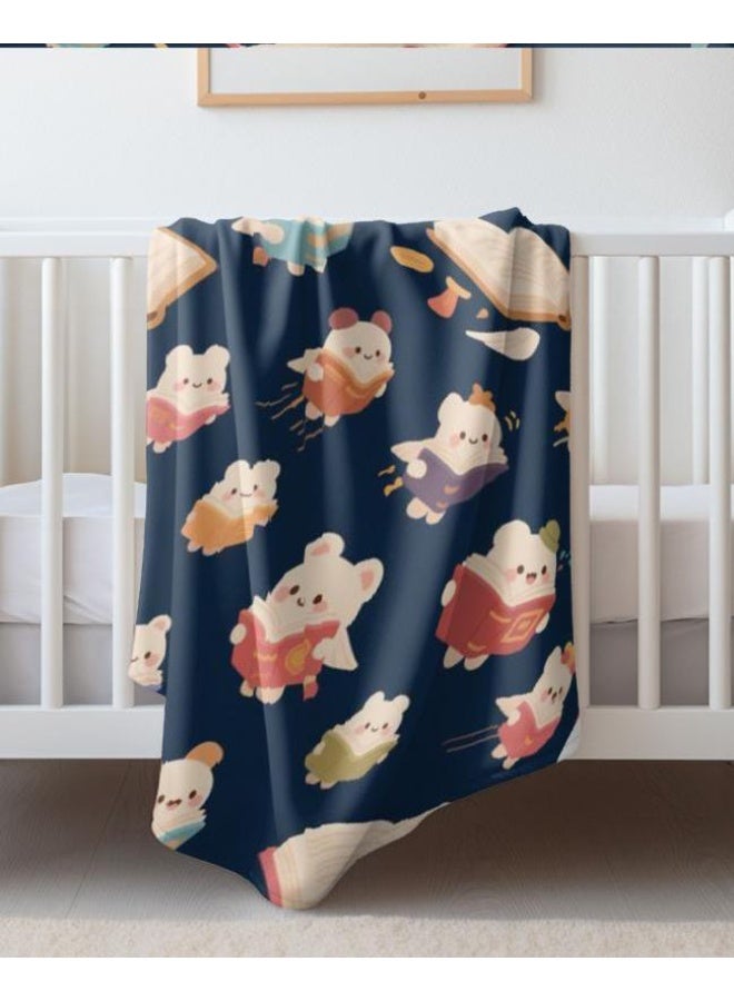 general Baby and children's cartoon flannel thin blanket (warm and comfortable, suitable for sleep, game use) 70cm*100cm - 515 - Image 1