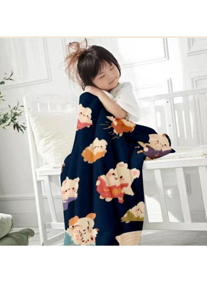 general Baby and children's cartoon flannel thin blanket (warm and comfortable, suitable for sleep, game use) 70cm*100cm - 515 - Image 2