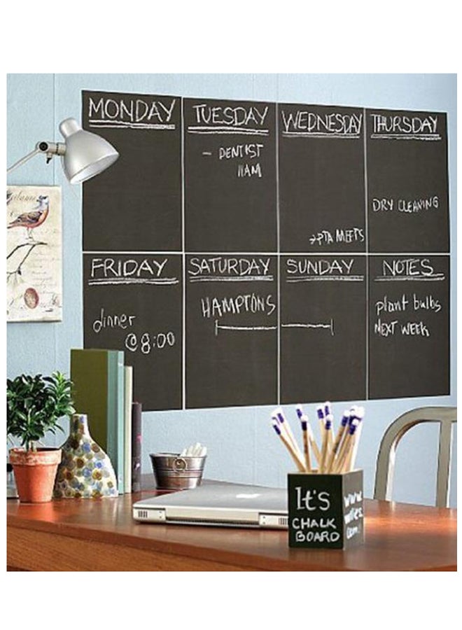 Voberry Peel And Stick Chalkboard Sheet Slate Gray Module Vinyl Wall Sticker Black 1*1*1cm