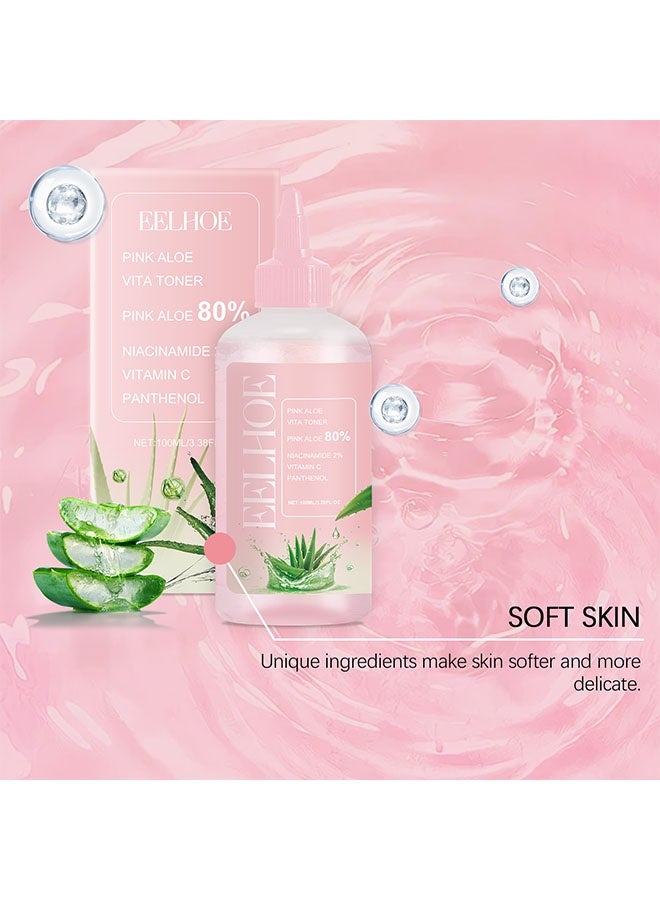 إيلهو تونر صبار الوردي | يهدئ ويخفف الاحمرار، يُنعّم ويضبط إفراز الدهون الزائدة | 80% ماء صبار وردي | مرطب، غير لزج 100 مل - Image 4