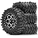 REDSPIDER Metal 19 Beadlock Wheels and Crawler Tires OD 88MM346 4PCS for 112 RC Crawler MJX H12Y MN128 MN82S LC79 Black - Image 2