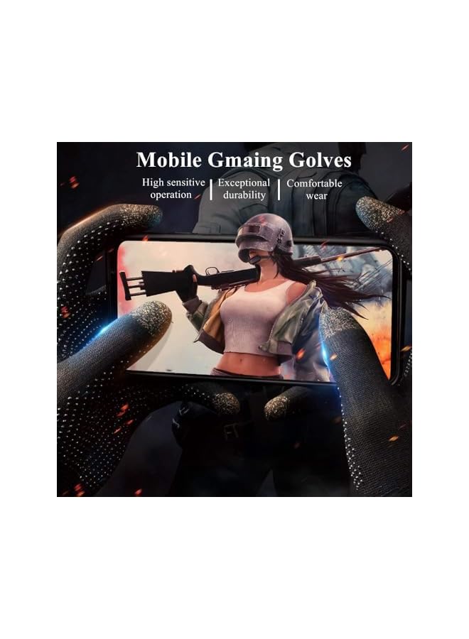 Green Tiger Game Console Gloves for Phone,Seamless Touch Gaming Gloves Anti-sweat finger Sleeves for Gaming - Image 3