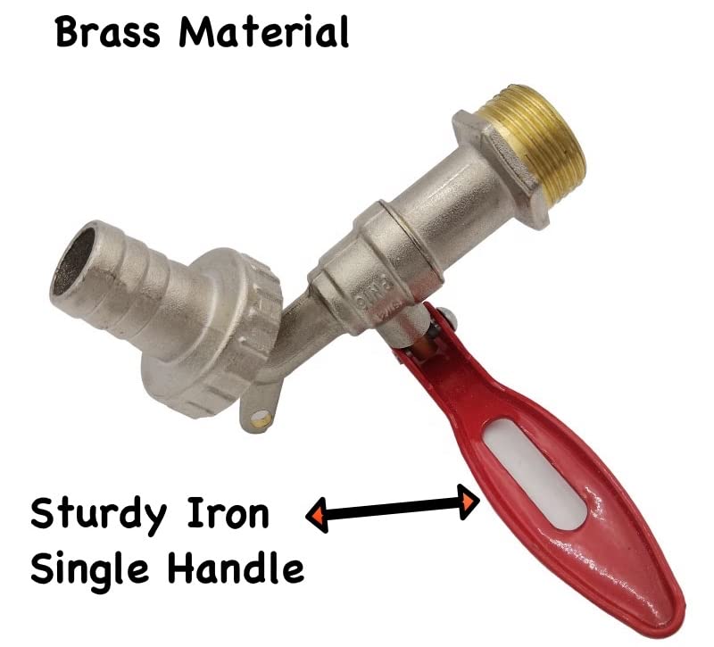 24x7 eMall Lockable Tap With 1/2" Thread - Brass Faucet for Home, Outdoor Garden - Water Tap Lock - Image 4